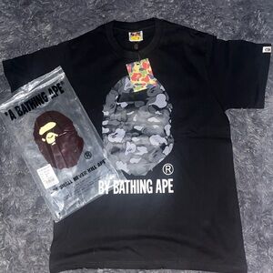 Bape Black and Gray Camo T-Shirt